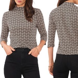 Geo print crepe top
